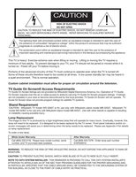 Mitsubishi WD52627 WD62627 TV Operating Manual